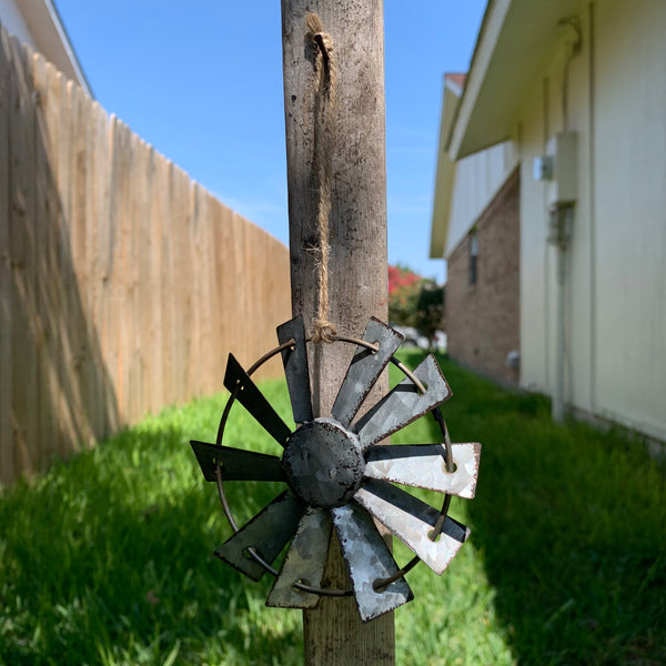 4" WINDMILL ORNAMENT FARMHOUSE METAL ART WESTERN HOME DECOR #EH12169 --FREE SHIPPING