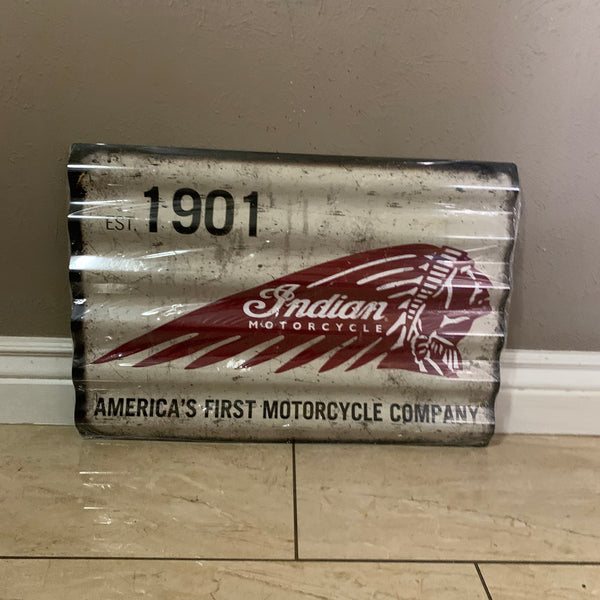 ITEM#COIND INDIAN MOTORCYCLES 24" X 18" TIN SIGN METAL ART WESTERN HOME DECOR CRAFT