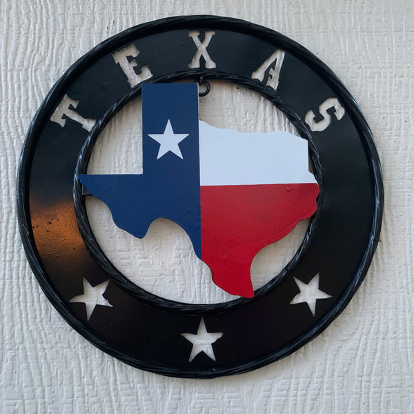 STATE OF TEXAS MAP 12" METAL SIGN WESTERN HOME DECOR NEW