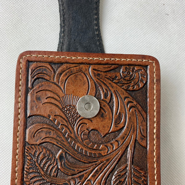 #WS341F 7" LONE STAR COFEE BROWN LEATHER POUCH EXTRA LARGE  BELT LOOP HOLSTER CELL PHONE CASE UNIVERSAL OVERSIZE--FREE SHIPPING
