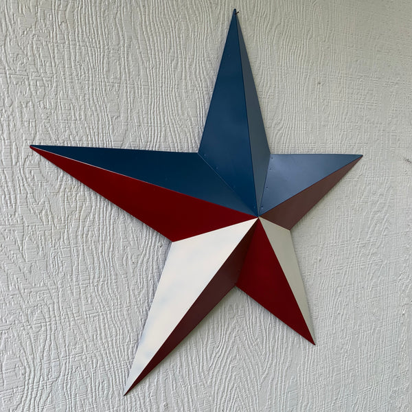 16",24",36" RED WHITE & BLUE METAL BARN STAR METAL WALL ART HANDMADE