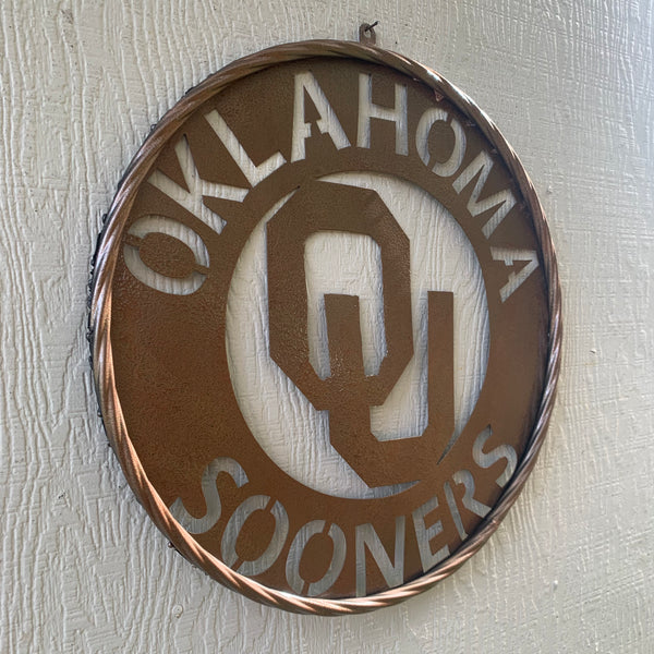 12",18",24",32" OU SOONERS HAMMERED COPPER CUSTOM METAL VINTAGE CRAFT TEAM SIGN HANDMADE CRAFT