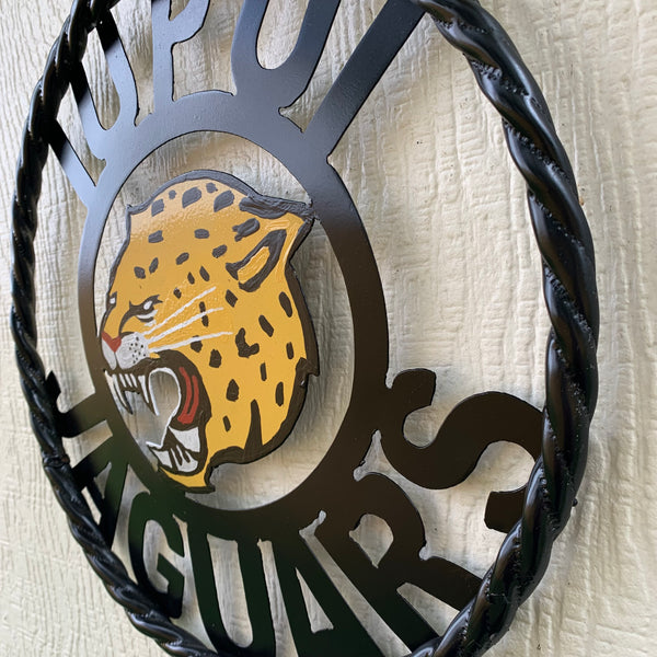 INDIANA IUPUI JAGUARS METAL CUSTOM VINTAGE CRAFT TEAM SIGN HANDMADE