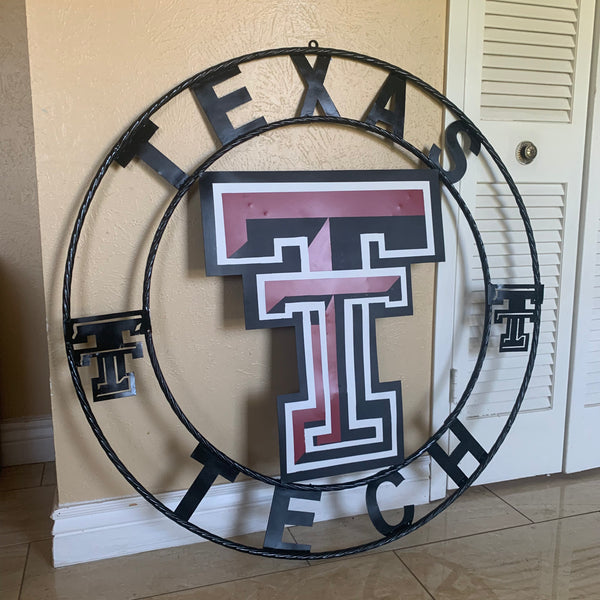 12", 18", 24", 32" TEXAS TECH CUSTOM METAL VINTAGE CRAFT TEAM SIGN