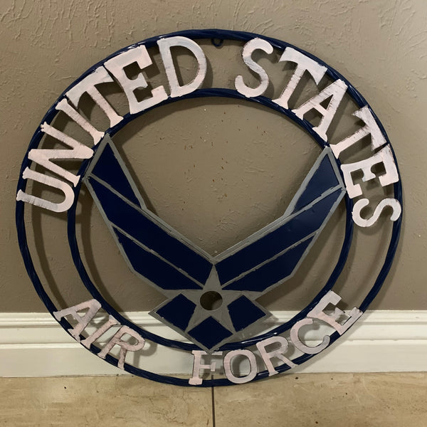 24" US AIRFORCE MILITARY METAL WALL ART WESTERN HOME DECOR NEW