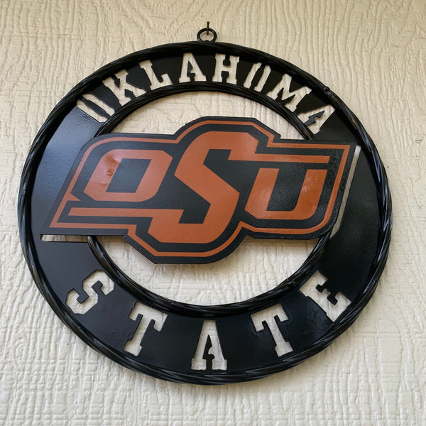 12" OSU OKLAHOMA STATE COWBOYS METAL CUSTOM VINTAGE TEAM WALL ART