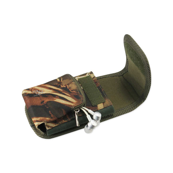 PH15B-AM32 7" REIKO XL EXTRA LARGE VERTICAL CAMO RUGGED POUCH WITH ZIPPER POCKET VELCO CLOSURE  &  BELT LOOP HOLSTER CELL PHONE CASE UNIVERSAL OVERSIZE