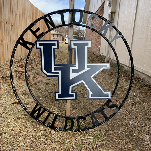 12", 18", 24", 32" KENTUCKY WILDCATS CUSTOM METAL VINTAGE CRAFT SIGN HANDMADE