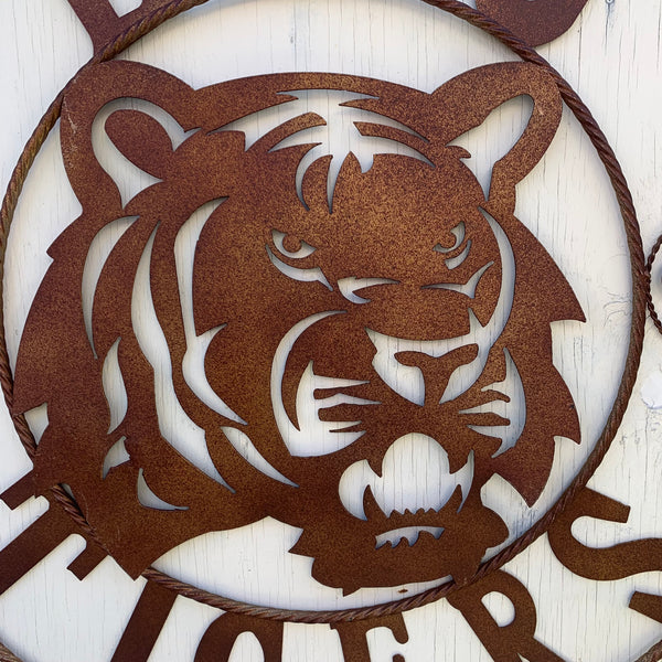 12:,18",24",32",36" LSU TIGERS METAL CUSTOM VINTAGE CRAFT ART SIGN