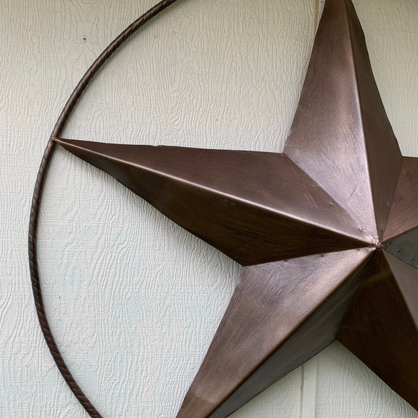 #EH10518 BRUSHED COPPER BRONZE BARN LONE STAR WESTERN HOME DECOR HANDMADE NEW