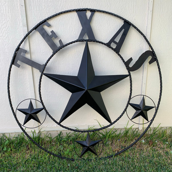 TEXAS GIANT BLACK LONE STAR METAL ART WESTERN HOME DECOR VINTAGE RUSTIC BRONZE COPPER 60", 5 FOOT, 72" 6 FOOT