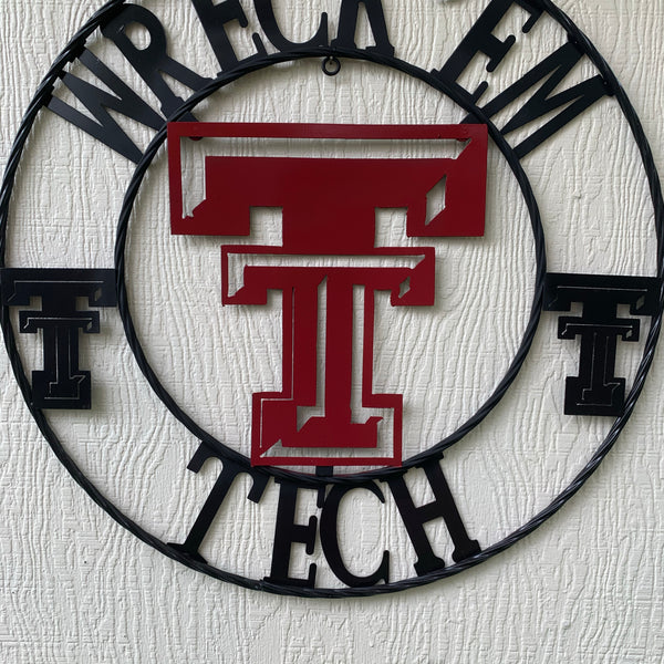 12", 18", 24", 32" WRECKEM TEXAS TECH METAL CUSTOM VINTAGE CRAFT TEAM SIGN HANDMADE