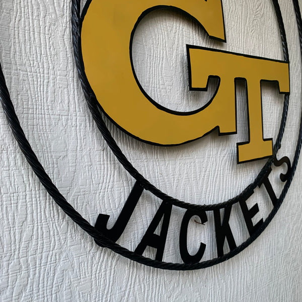 12", 18", 24", 32" GEORGIA TECH YELLOW JACKETS METAL SIGN VINTAGE CUSTOM TEAM ART