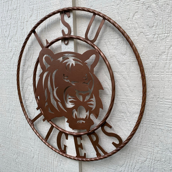 12:,18",24",32",36" LSU TIGERS METAL CUSTOM VINTAGE CRAFT ART SIGN