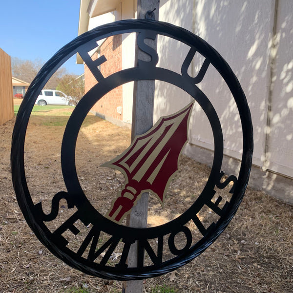 12", 18", 24", 32" FSU SEMINOLES FLORIDA METAL CUSTOM VINTAGE CRAFT TEAM SIGN