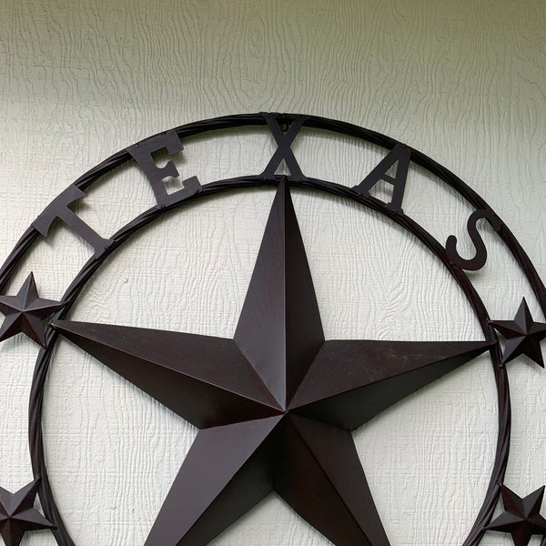 TEXAS LONESTAR METAL ART WESTERN HOME WALL DECOR RUSTIC VINTAGE BROWN NEW, SIZE:24",32",36",40",42",44",46",50"