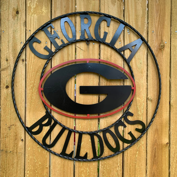 12", 18", 24", 32" GEORGIA BULLDOGS METAL SIGN VINTAGE CUSTOM TEAM ART