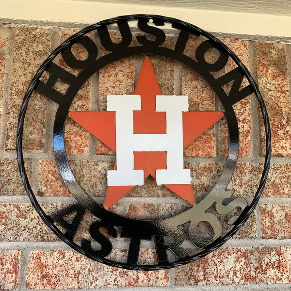 12",18",24",32",36" HOUSTON ASTROS CUSTOM METAL VINTAGE CRAFT SIGN TEAM HANDMADE