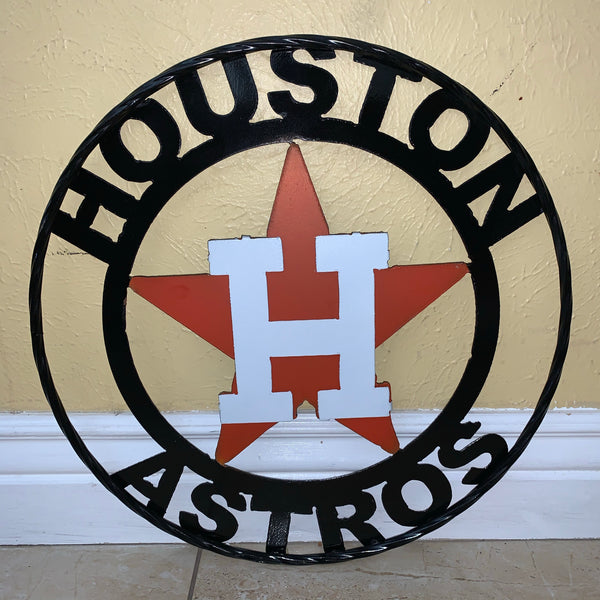 12",18",24",32",36" HOUSTON ASTROS CUSTOM METAL VINTAGE CRAFT SIGN TEAM HANDMADE