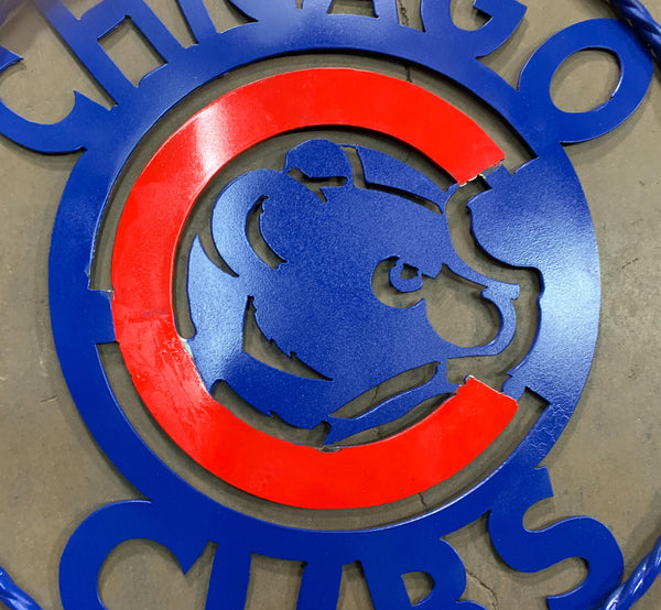 12", 18", 24", 32" CHICAGO CUBS CUSTOM METAL VINTAGE CRAFT TEAM SPORTS SIGN HANDMADE