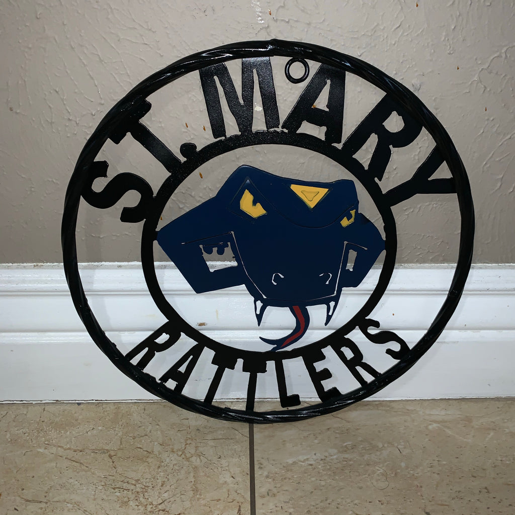 St. MARY RATTLERS METAL CUSTOM VINTAGE CRAFT TEAM SIGN HANDMADE ...