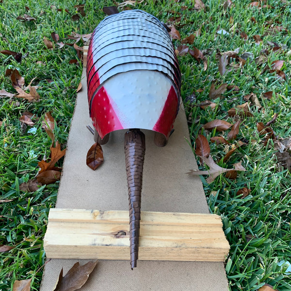 30",22",14",10" TEXAS FLAG ARMADILLO GARDEN ANIMAL SCULPTURE METAL DECOR ORNAMENT PATRIOTIC DECOR