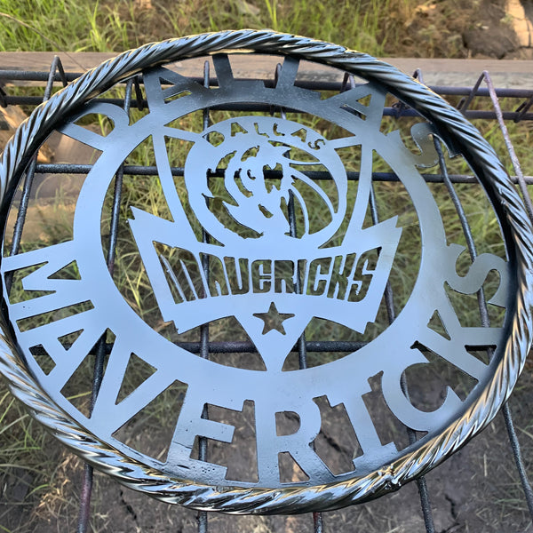 DALLAS MAVERICKS BLACK CUSTOM METAL VINTAGE CRAFT TEAM SPORTS SIGN HANDMADE 12",18",24",36"