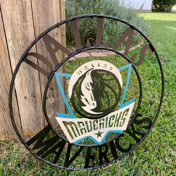 18", 24", 32" DALLAS MAVERICKS CUSTOM METAL VINTAGE CRAFT TEAM SPORTS SIGN HANDMADE