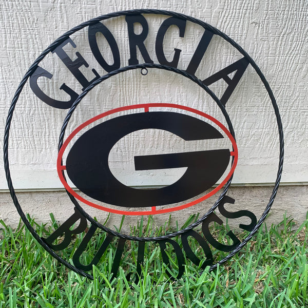 12", 18", 24", 32" GEORGIA BULLDOGS METAL SIGN VINTAGE CUSTOM TEAM ART