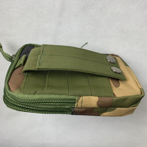 #MX_ARU65 CAMO 7" RUGGED NYLON POUCH BAG MEGA EXTRA LARGE VERTICAL ZIPPER CLOSURE, BELT LOOP HOLSTER CELL PHONE TABLET CASE UNIVERSAL OVERSIZE