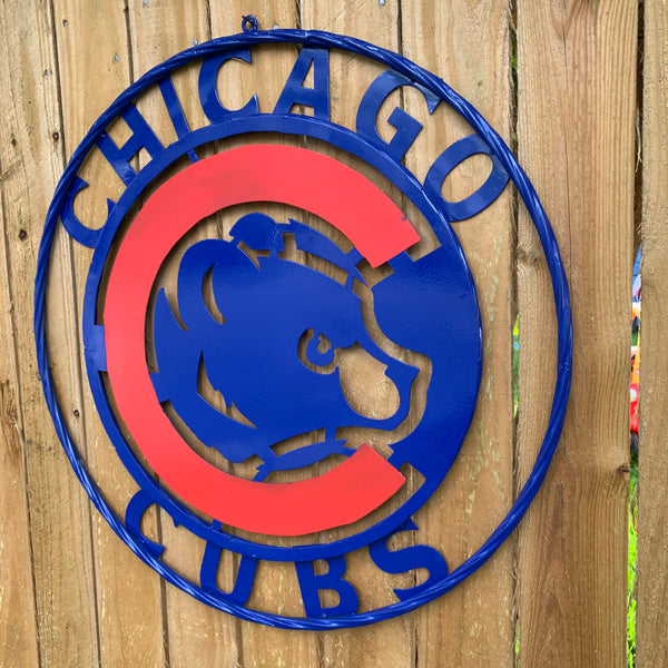 12", 18", 24", 32" CHICAGO CUBS CUSTOM METAL VINTAGE CRAFT TEAM SPORTS SIGN HANDMADE