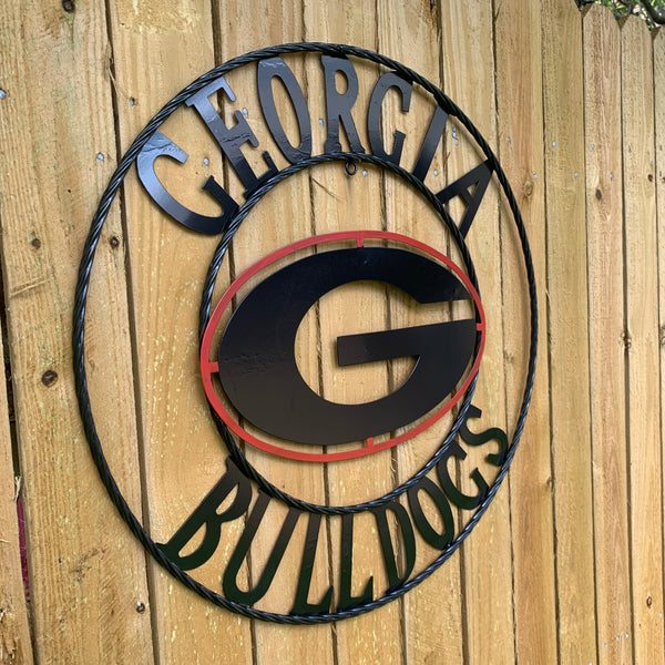 12", 18", 24", 32" GEORGIA BULLDOGS METAL SIGN VINTAGE CUSTOM TEAM ART