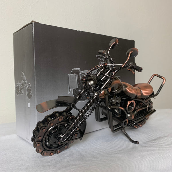 12" HARLEY CRUISER MOTORCYCLE METAL BAR HOME DECOR SCULPTURE MODEL CRAFT HANDMADE #EH12216