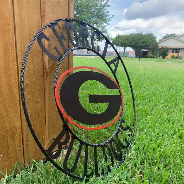 12", 18", 24", 32" GEORGIA BULLDOGS METAL SIGN VINTAGE CUSTOM TEAM ART