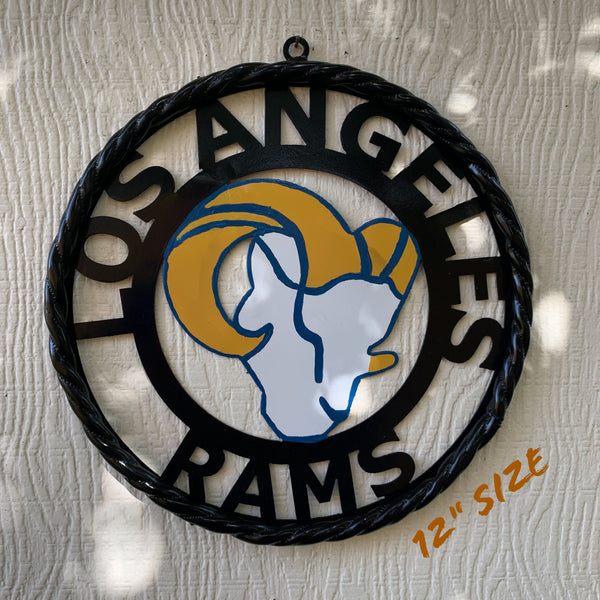 12", 18", 24", 32" LOS ANGES RAMS METAL CUSTOM VINTAGE CRAFT WALL ART TEAM SIGN HANDMADE