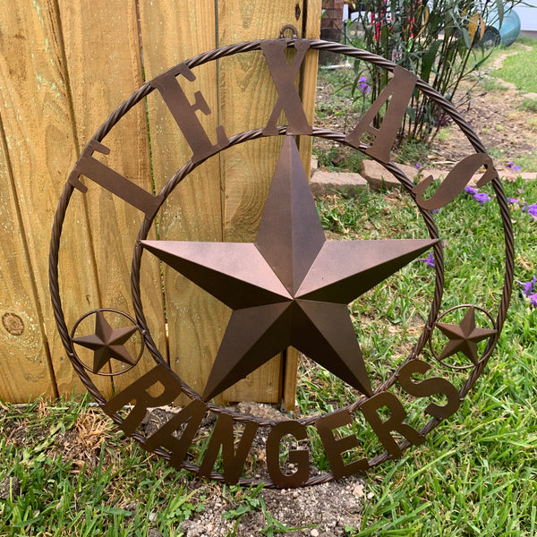 TEXAS RANGERS BRONZE LONE STAR METAL CUSTOM TEAM CRAFT WESTERN HOME DECOR CRAFT