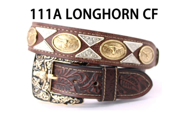 WS111A LONGHORN LEATHER BELT WESTERN BELTS FASHION NEW STYLE