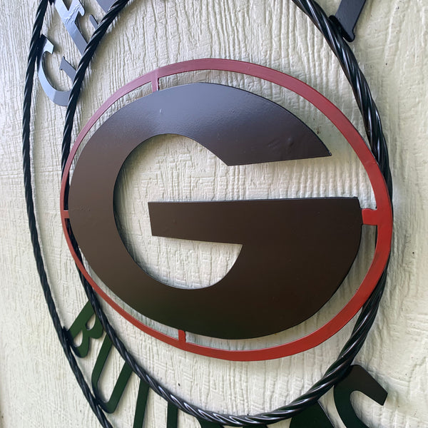 12", 18", 24", 32" GEORGIA BULLDOGS METAL SIGN VINTAGE CUSTOM TEAM ART