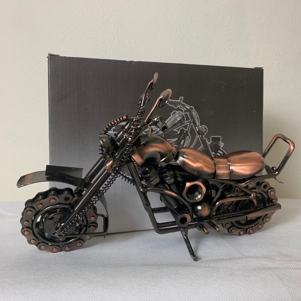 12" HARLEY CRUISER MOTORCYCLE METAL BAR HOME DECOR SCULPTURE MODEL CRAFT HANDMADE #EH12216