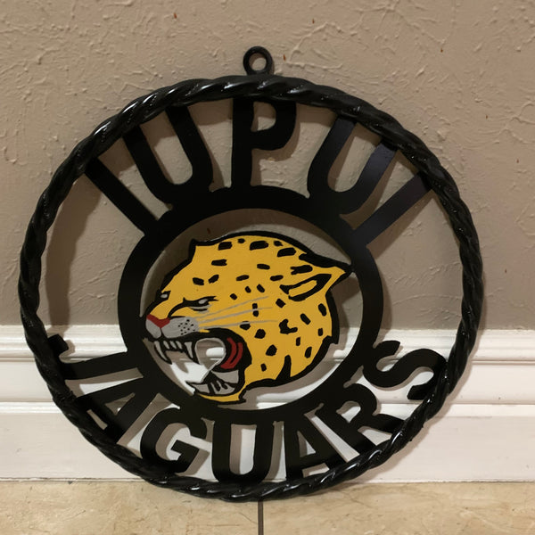 INDIANA IUPUI JAGUARS METAL CUSTOM VINTAGE CRAFT TEAM SIGN HANDMADE