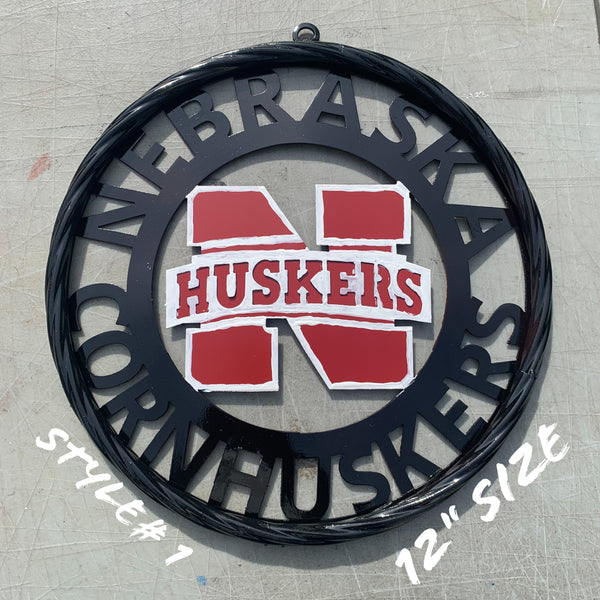 12", 18", 24", 32" NEBRASKA HUSKERS METAL CUSTOM VINTAGE CRAFT TEAM SIGN