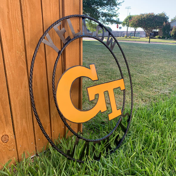 12", 18", 24", 32" GEORGIA TECH YELLOW JACKETS METAL SIGN VINTAGE CUSTOM TEAM ART