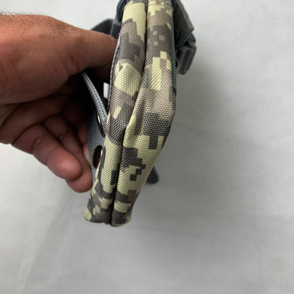 #MX_ARU65 CAMO 7" RUGGED NYLON POUCH BAG MEGA EXTRA LARGE VERTICAL ZIPPER CLOSURE, BELT LOOP HOLSTER CELL PHONE TABLET CASE UNIVERSAL OVERSIZE