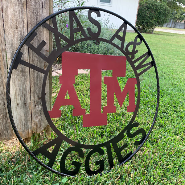 TEXAS A&M NO THUMBS GIGEM AGGIES METAL CUSTOM VINTAGE CRAFT WALL ART TEAM SIGN HANDMADE