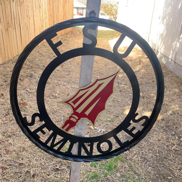 12", 18", 24", 32" FSU SEMINOLES FLORIDA METAL CUSTOM VINTAGE CRAFT TEAM SIGN