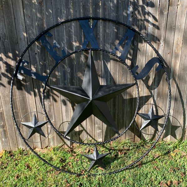 TEXAS GIANT BLACK LONE STAR METAL ART WESTERN HOME DECOR VINTAGE RUSTIC BRONZE COPPER 60", 5 FOOT, 72" 6 FOOT