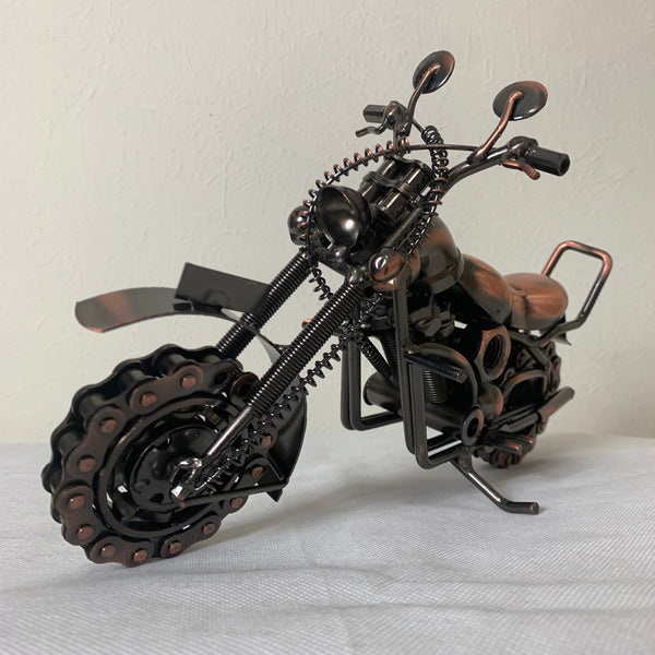 12" HARLEY CRUISER MOTORCYCLE METAL BAR HOME DECOR SCULPTURE MODEL CRAFT HANDMADE #EH12216