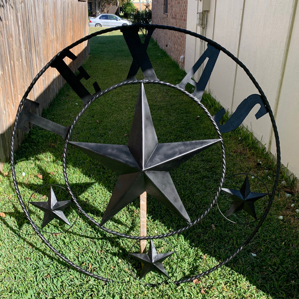 TEXAS GIANT BLACK LONE STAR METAL ART WESTERN HOME DECOR VINTAGE RUSTIC BRONZE COPPER 60", 5 FOOT, 72" 6 FOOT