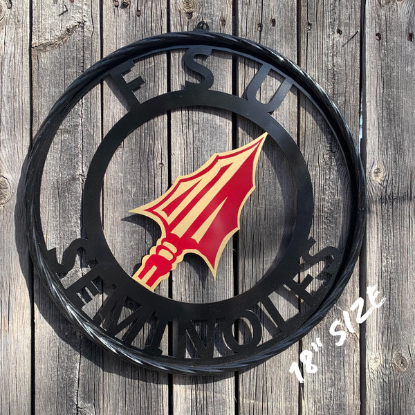 12", 18", 24", 32" FSU SEMINOLES FLORIDA METAL CUSTOM VINTAGE CRAFT TEAM SIGN