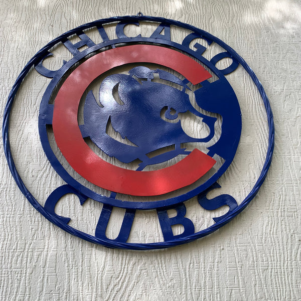 12", 18", 24", 32" CHICAGO CUBS CUSTOM METAL VINTAGE CRAFT TEAM SPORTS SIGN HANDMADE
